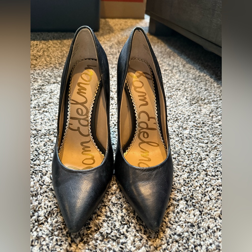 Sam Edelman Black Leather Pumps